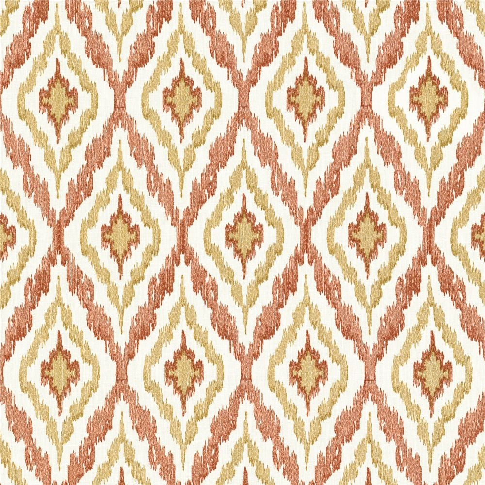 City Dreams Coral by Kasmir Designer Fabric 1450 73% Polyester
27% Cotton
 INDIA </p><p>Repeat: Horizontal: 4 2/8 inches and Vertical: 9 2/8 inches 54 - Swanky Fabrics -