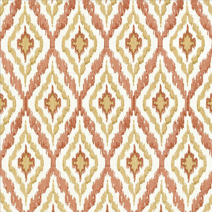 City Dreams Coral by Kasmir Designer Fabric 1450 73% Polyester
27% Cotton
 INDIA </p><p>Repeat: Horizontal: 4 2/8 inches and Vertical: 9 2/8 inches 54 - Swanky Fabrics -