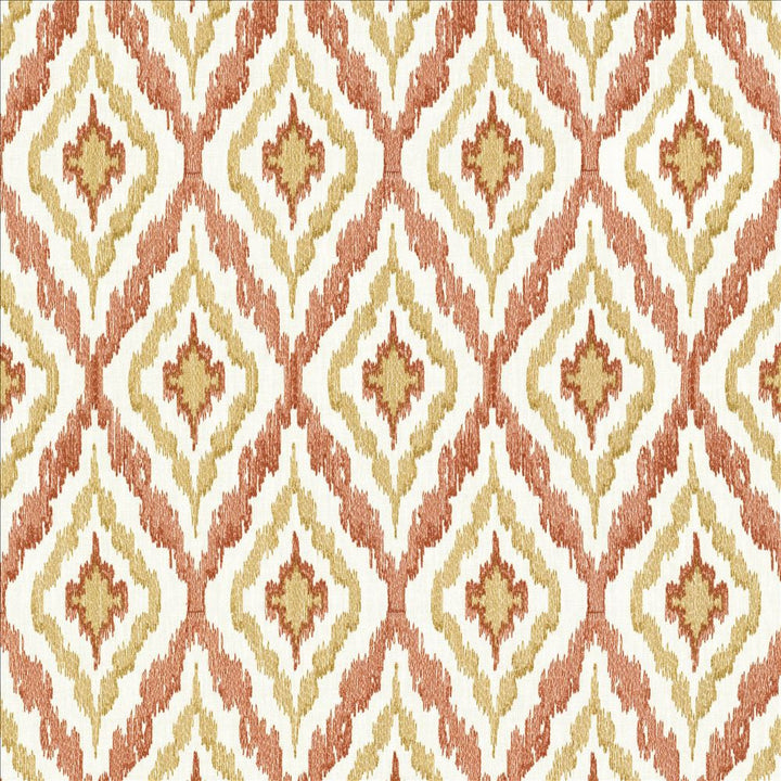 City Dreams Coral by Kasmir Designer Fabric 1450 73% Polyester
27% Cotton
 INDIA 30,000 Wyzenbeek Double Rubs </p><p>Repeat: Horizontal: 4 2/8 inches and Vertical: 9 2/8 inches 51 - Swanky Fabrics -
