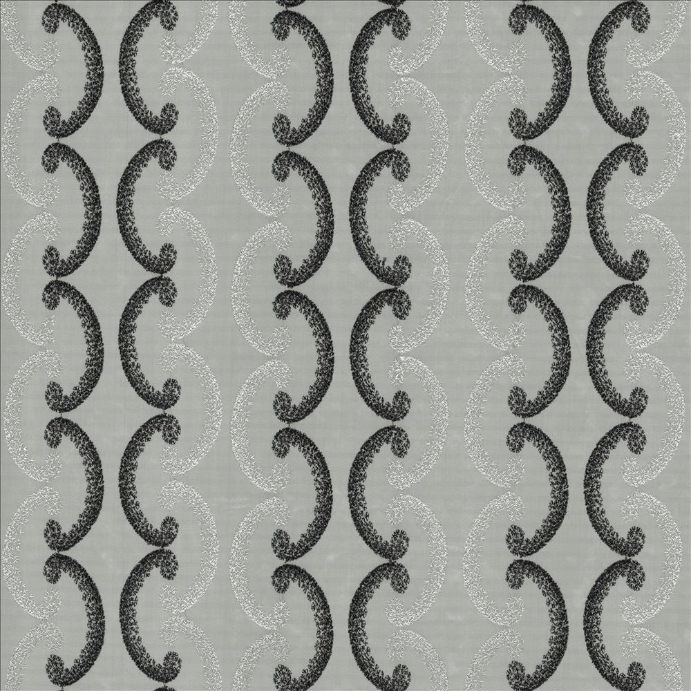 City Rhythm Thunderstorm  by Kasmir Designer Fabric 5077 100% Polyester
Embroidery
100% Polyester
 CHINA Not Tested Horizontal: 11 inches and Vertical: 6 inches 108  - Swanky Fabrics -