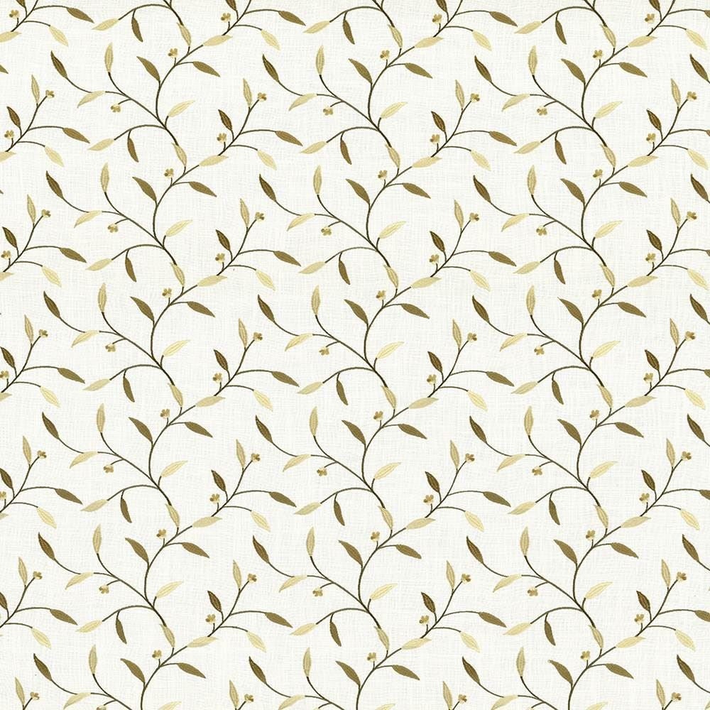 Claire'S Garden Citrine  by Kasmir Designer Fabric 1443 70% Viscose
30% Linen
Embroidery
100% Rayon
 INDIA 30,000 Wyzenbeek Double Rubs Horizontal: 12 5/8 inches and Vertical: 6 2/8 inches 52  - Swanky Fabrics -