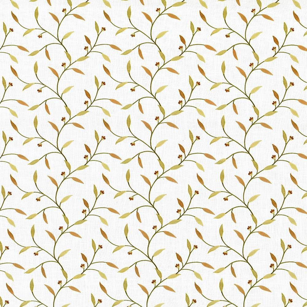 Claire'S Garden Sorbet by Kasmir Designer Fabric 1443 70% Viscose 30% Linen Embroidery 100% Rayon INDIA 30,000 Wyzenbeek Double Rubs Horizontal: 12 5/8 inches and Vertical: 6 2/8 inches 52 - 55 - Swanky Fabrics -