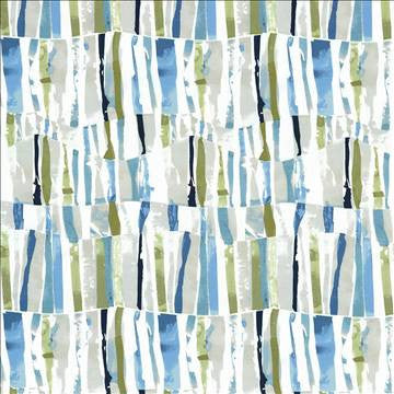 Contempo Stripe Aqua by Kasmir Designer Fabric 5081 100% Cotton INDIA 3,000 Wyzenbeek Double Rubs H: 13 4/8 inches, V: 25 inches 54 - Swanky Fabrics - Kasmir