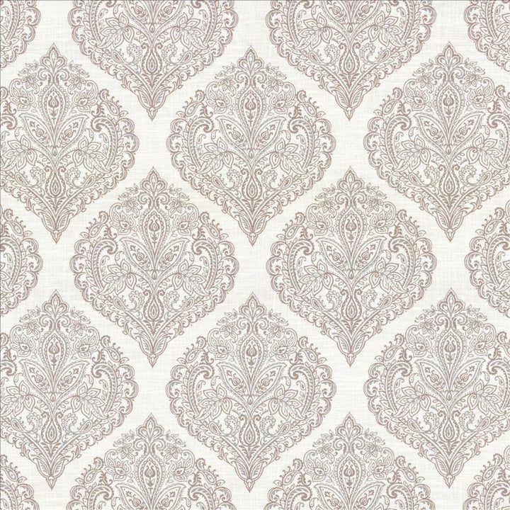 Copa Damask Parchment by Kasmir Designer Fabric 5062 55% Linen 45% Rayon CHINA 15,000 Wyzenbeek Double Rubs Horizontal: 14 3/8 inches and Vertical: 14 5/8 inches 54 - 55 - Swanky Fabrics -