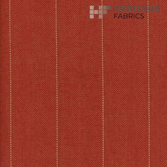 Copley Stripe Terracotta by Heritage Fabric - 100% Cotton India 15,000 Horizontal: 2.3" and Vertical: N/A 54" - Fabric Carolina -
