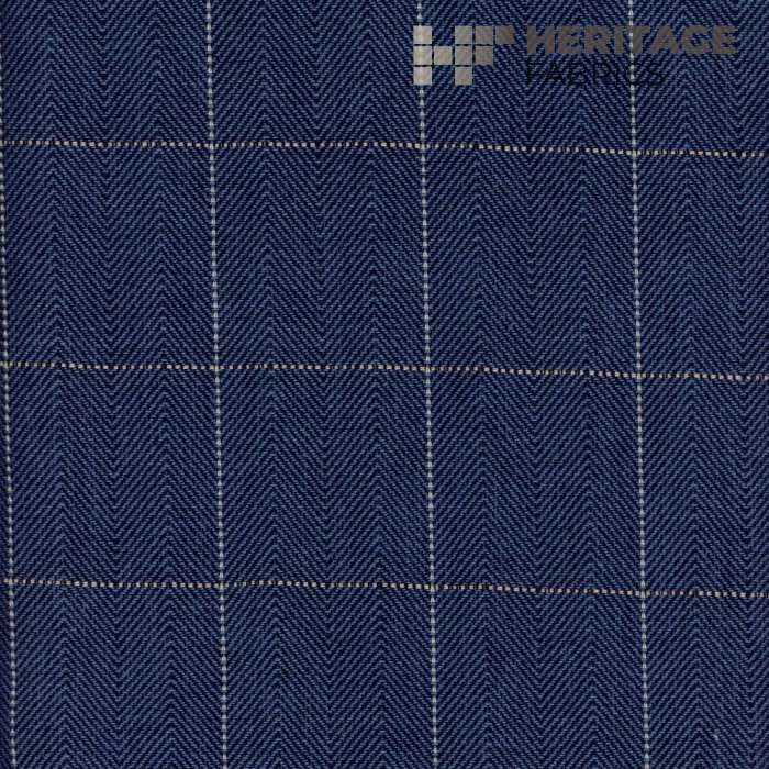 Copley Square Cobalt by Heritage Designer Fabric - 100% Cotton India 15,000 Horizontal: 2.3" and Vertical: 2.3" 54" - Swanky Fabrics -