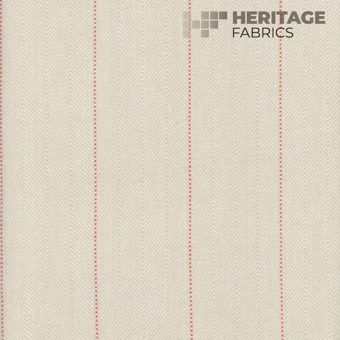 Copley Stripe Chili by Heritage Fabric - 100% Cotton India 15,000 Horizontal: 2.3" and Vertical: N/A 54" - Fabric Carolina -