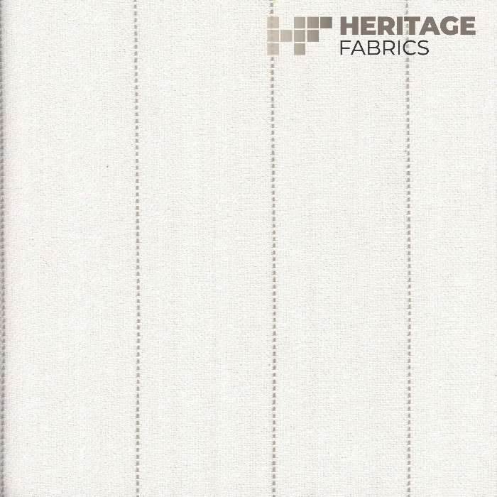 Copley Stripe Ivory by Heritage Fabric - 100% Cotton India 15,000 Horizontal: 2.3" and Vertical: N/A 54" - Fabric Carolina -