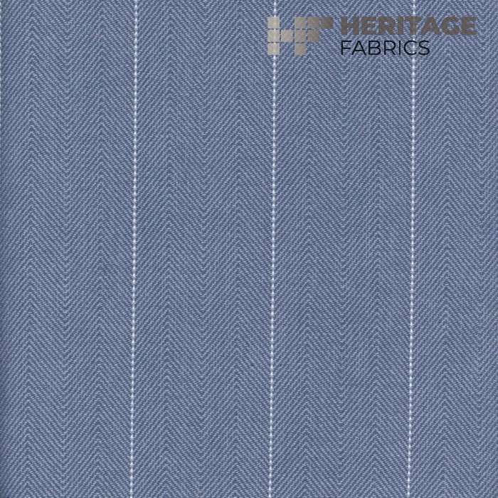 Copley Stripe Lake by Heritage Fabric - 100% Cotton India 15,000 Horizontal: 2.3" and Vertical: N/A 54" - Fabric Carolina -