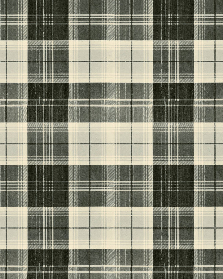 Mind The Gap Wallpaper COUNTRYSIDE PLAID Charcoal Wallpaper (WP30011) | WP30011 | TRANSYLVANIAN ROOTS | 1 roll x 20.5 x 393.7 in | 0.52m / 20.5in | 10m / 393.7in | 5.20mp | 69cm / 27.1in | Charcoal, Grey | Satin Matte | Paste the wall | 1-roll in a box | Fabric Carolina | https://www.fabriccarolina.com/