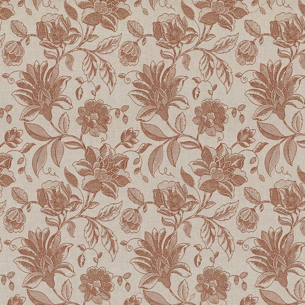Coventry Floral Paprika by Kasmir Designer Fabric 5070 82% Polyester
18% Cotton
 INDIA 13,000 Martindale Cycles </p><p>Repeat: Horizontal: 13 4/8 inches and Vertical: 19 4/8 inches 54 - Swanky Fabrics -