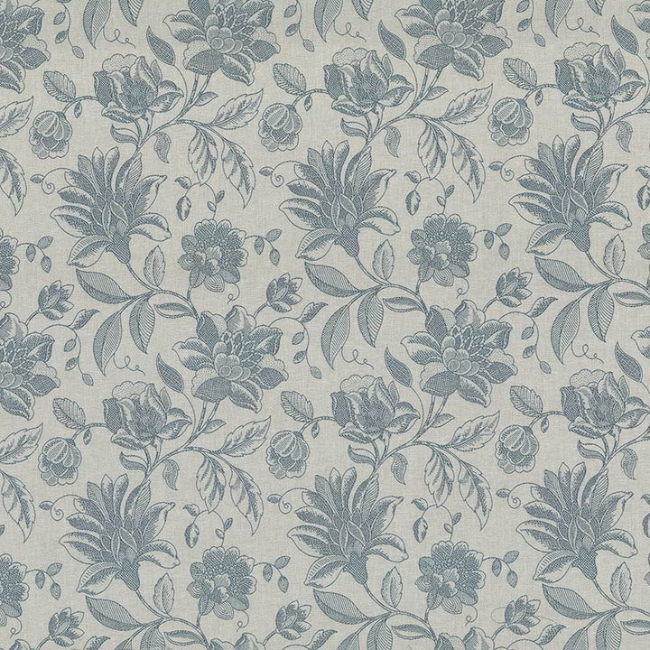 Coventry Floral Robins Egg  by Kasmir Designer Fabric 5072 82% Polyester
18% Cotton
 INDIA 13,000 Martindale Cycles Horizontal: 13 4/8 inches and Vertical: 19 4/8 inches 54  - Swanky Fabrics -