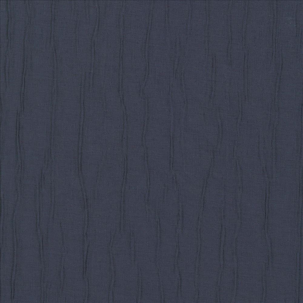 Crinkle Up Marine by Kasmir Designer Fabric 5072 100% Polyester CHINA 15,000 Wyzenbeek Double Rubs Horizontal: 0 Inches and Vertical: 0 Inches 56 - 57 - Swanky Fabrics -