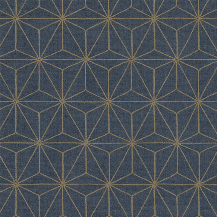 Cubes Navy by Kasmir Designer Fabric See sample 100% Polyester
 INDIA Not Tested </p><p>Repeat: Horizontal: 3 4/8 inches and Vertical: 6 2/8 inches 54 - Swanky Fabrics -