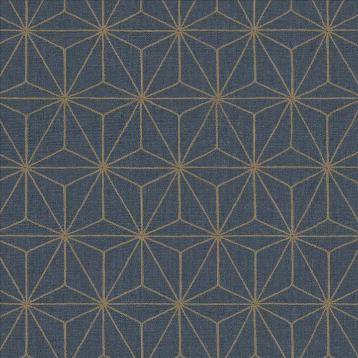Cubes Navy by Kasmir Designer Fabric 5156 100% Polyester
 INDIA </p><p>Repeat: Horizontal: 3 4/8 inches and Vertical: 6 2/8 inches 54 - Swanky Fabrics -