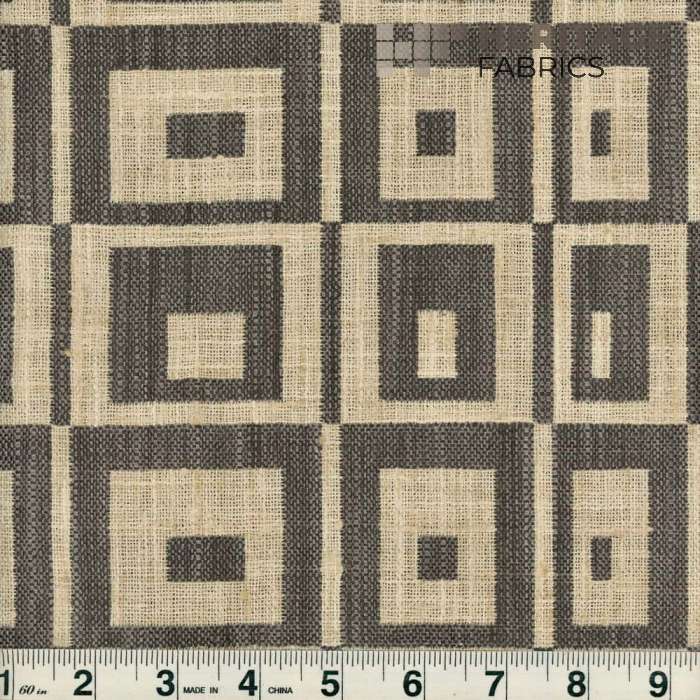 Cubic Asphalt by Heritage Fabric - 100% Polyester India 9,000 Horizontal: 7.75" and Vertical: 9" 54" - Fabric Carolina -