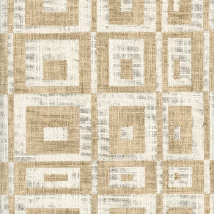 Roth & Tompkins Fabric Cubic White Linen