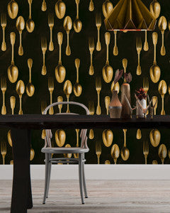 Mind the Gap Wallpaper Mind The Gap   CUTLERY Brass (WP20246)