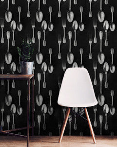 Mind the Gap Wallpaper Mind The Gap   CUTLERY Silver (WP20248)
