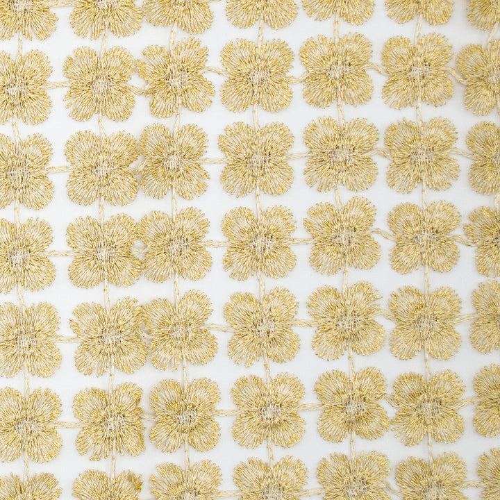 Daphne Gold by Europatex Designer Fabric Daphne & Twinkle 100% Polyester 01.00" H, 01.00" V 110.00 inches - Swanky Fabrics -