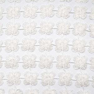 Europatex Fabric Daphne Pure White