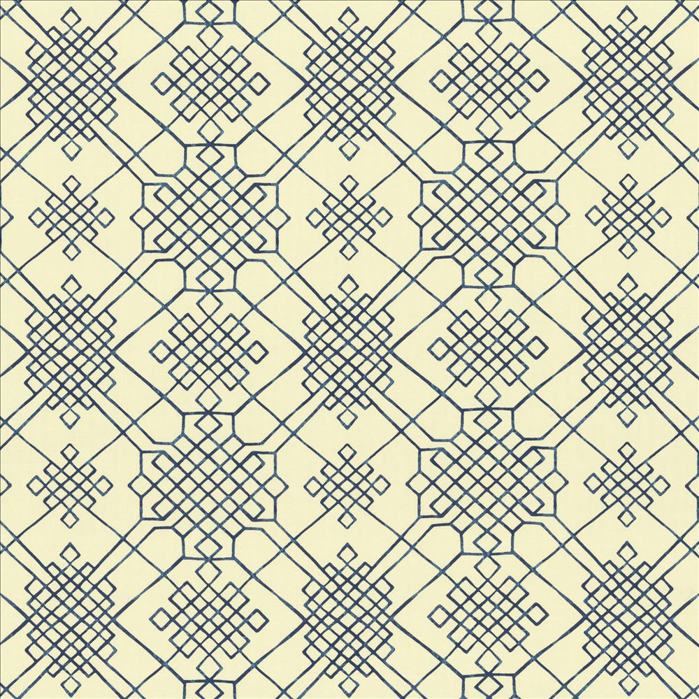 Dara Indigo by Kasmir Designer Fabric 5154 55% Linen 45% Cotton CHINA 15,000 Wyzenbeek Double Rubs Horizontal: 13 4/8 inches and Vertical: 13 4/8 inches 54 - Swanky Fabrics -