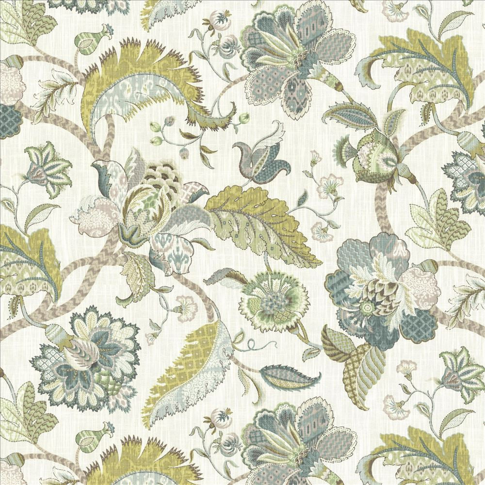 Darby Hill Peacock by Kasmir Designer Fabric 5082 100% Cotton
 USA </p><p>Repeat: Horizontal: 54 inches and Vertical: 27 inches 54 - Swanky Fabrics -