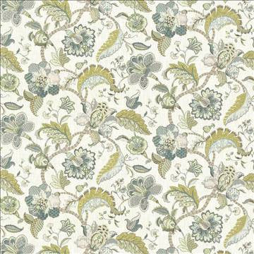 Darby Hill Peacock by Kasmir Designer Fabric 5082 100% Cotton USA 15,000 Wyzenbeek Double Rubs H: 54 inches, V: 27 inches 54 - Swanky Fabrics - Kasmir