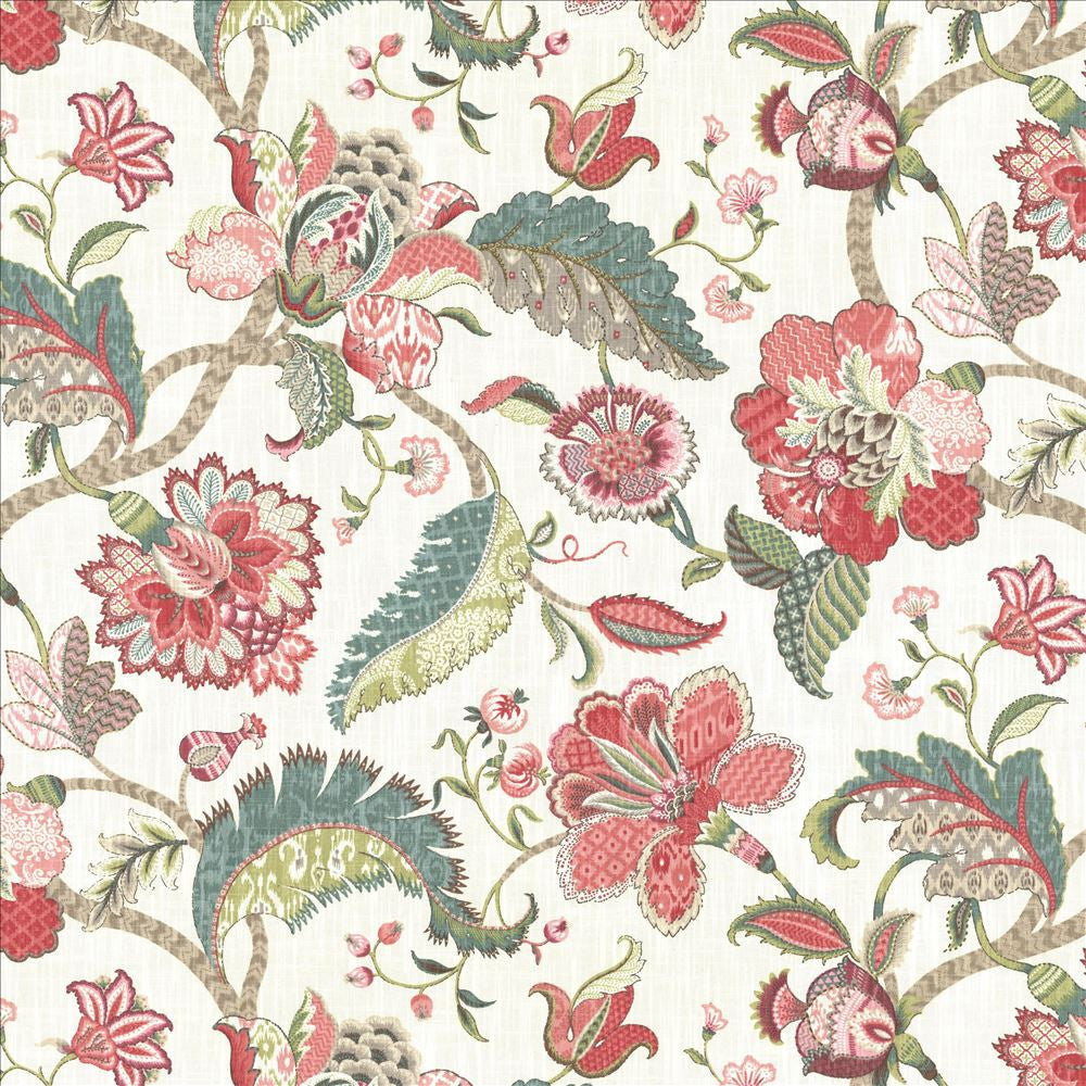 Darby Hill Raspberry by Kasmir Designer Fabric 5080 100% Cotton USA 15,000 Wyzenbeek Double Rubs Horizontal: 54 inches and Vertical: 27 inches 54 - Swanky Fabrics -