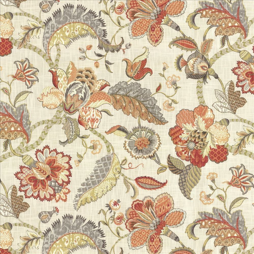 Darby Hill Spice by Kasmir Designer Fabric 5079 100% Cotton USA 15,000 Wyzenbeek Double Rubs Horizontal: 54 inches and Vertical: 27 inches 54 - Swanky Fabrics -