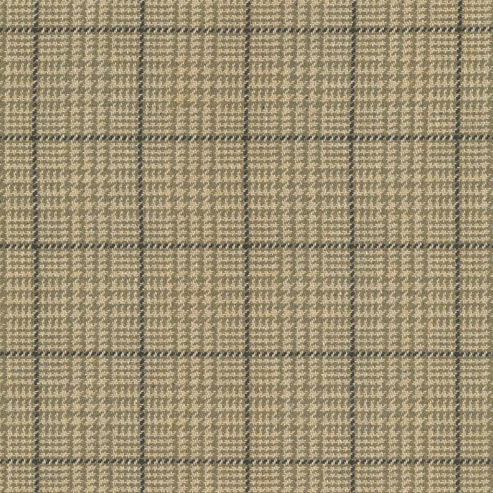 Dashing Plaid Khaki by Kasmir Designer Fabric 5066 75% Cotton 25% Acrylic USA 15,000 Wyzenbeek Double Rubs Horizontal: 2 inches and Vertical: 2 inches 54 - 58 - Swanky Fabrics -