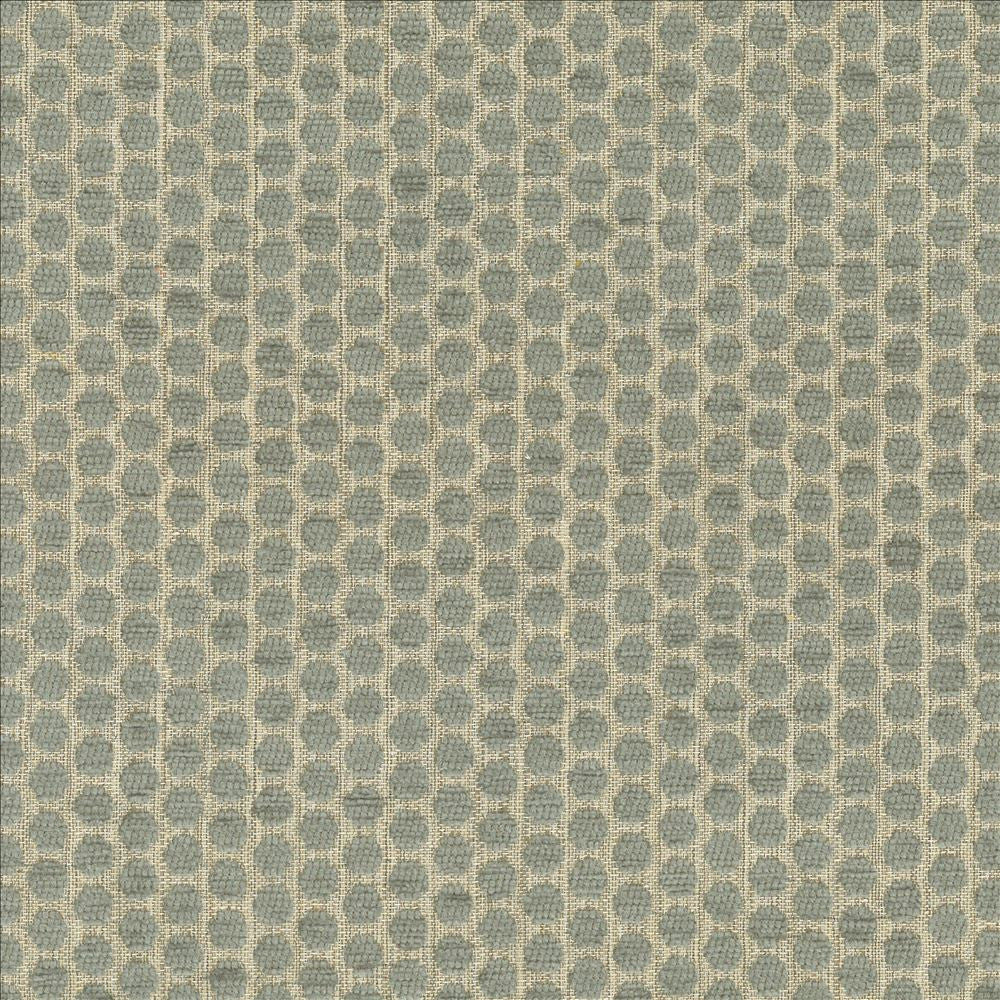 Delightful Dots Blue Haze by Kasmir Designer Fabric See sample 42% Acrylic
33% Polyester
25% Cotton
 TURKEY 31,000 Martindale Cycles </p><p>Repeat: Horizontal: 1 inches and Vertical: 5/8 inches 54 - Swanky Fabrics -