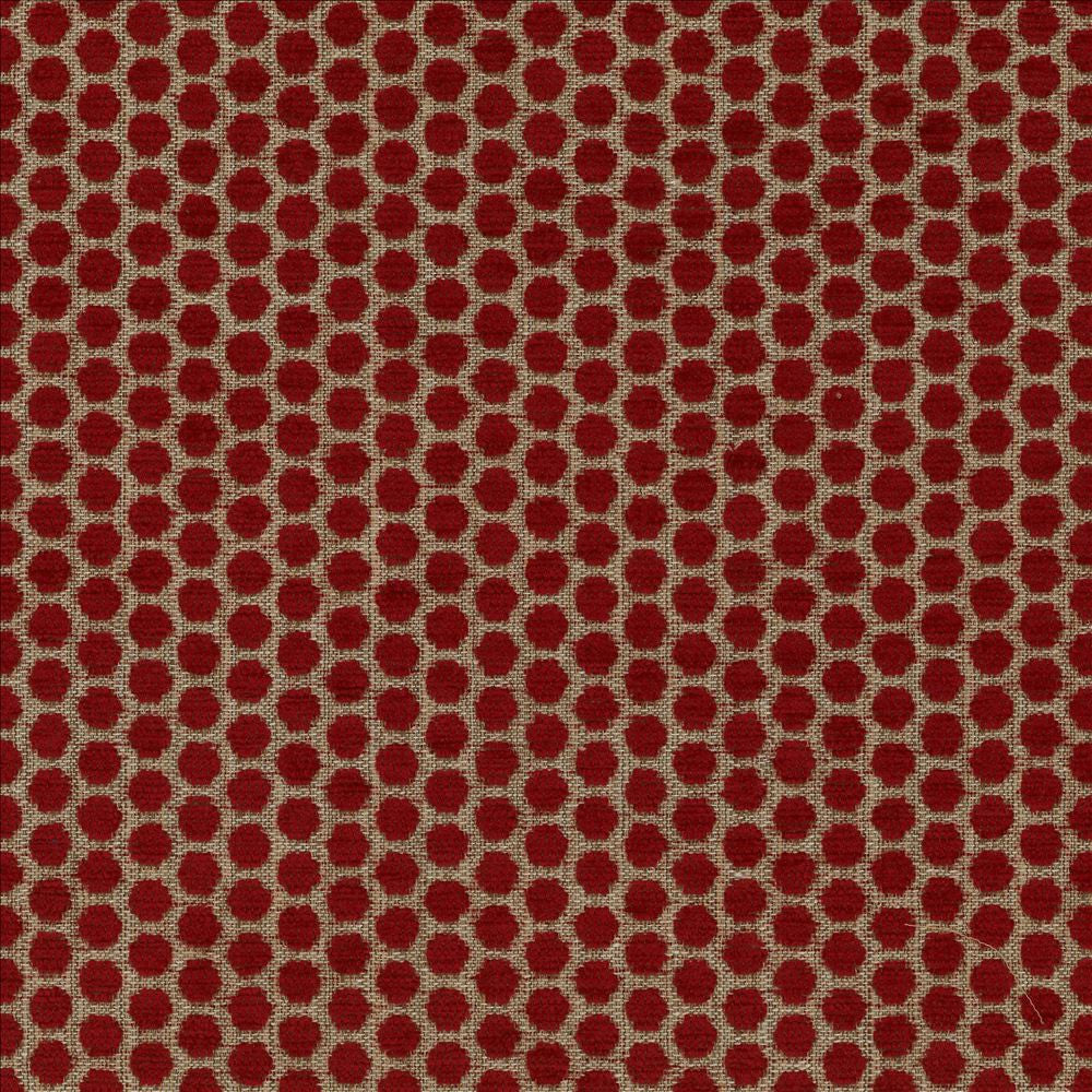 Delightful Dots Lipstick by Kasmir Designer Fabric 1440 42% Acrylic
33% Polyester
25% Cotton
 TURKEY </p><p>Repeat: Horizontal: 1 inches and Vertical: 5/8 inches 54 - Swanky Fabrics -