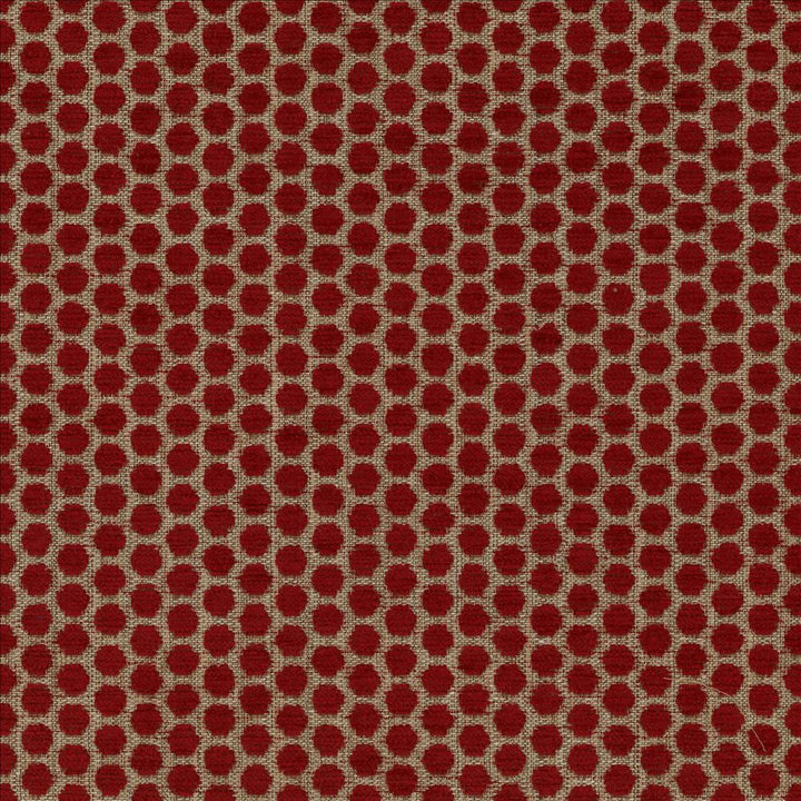 Delightful Dots Lipstick  by Kasmir Designer Fabric 1440 42% Acrylic
33% Polyester
25% Cotton
 TURKEY 31,000 Martindale Cycles Horizontal: 1 inches and Vertical: 5/8 inches 54  - Swanky Fabrics -