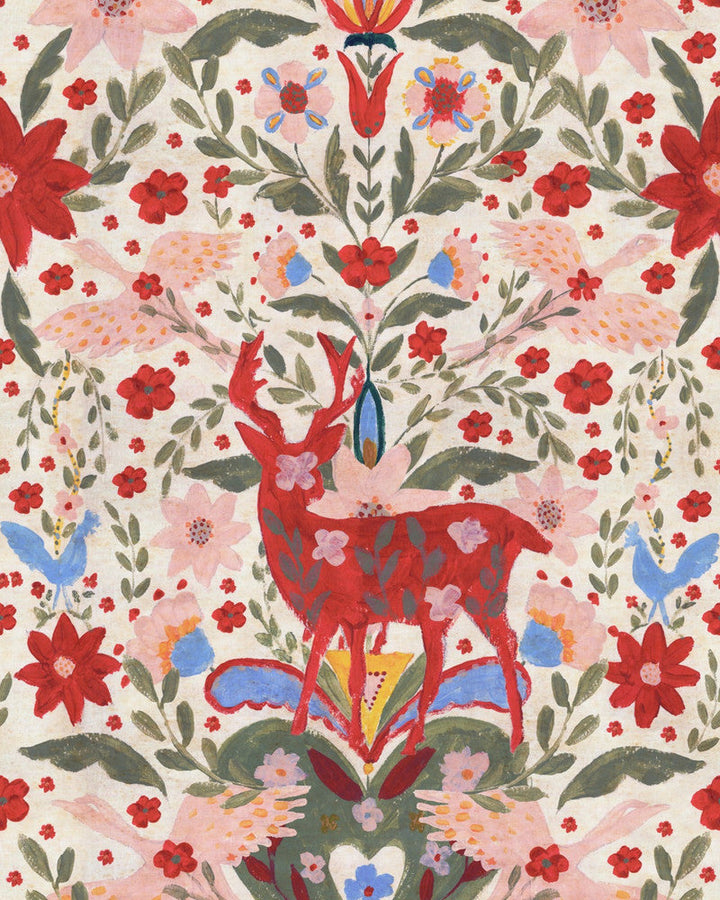 Der KãNig Red Wallpaper by Mind the Gap Designer Wallpaper TYROL APRES-SKI HOME COLLECTION Textured Matte Made in Europe Paste the wall 3 rolls x 20.5 x 3.25 yards - Swanky Fabrics -