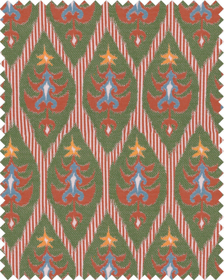 Mind The Gap Fabric DER TANNENBAUM Woven Fabric (FB00108) | FB00108 | TYROL APRES-SKI HOME COLLECTION | Blue, Green, Red, Yellow | Fabric Carolina | https://www.fabriccarolina.com/