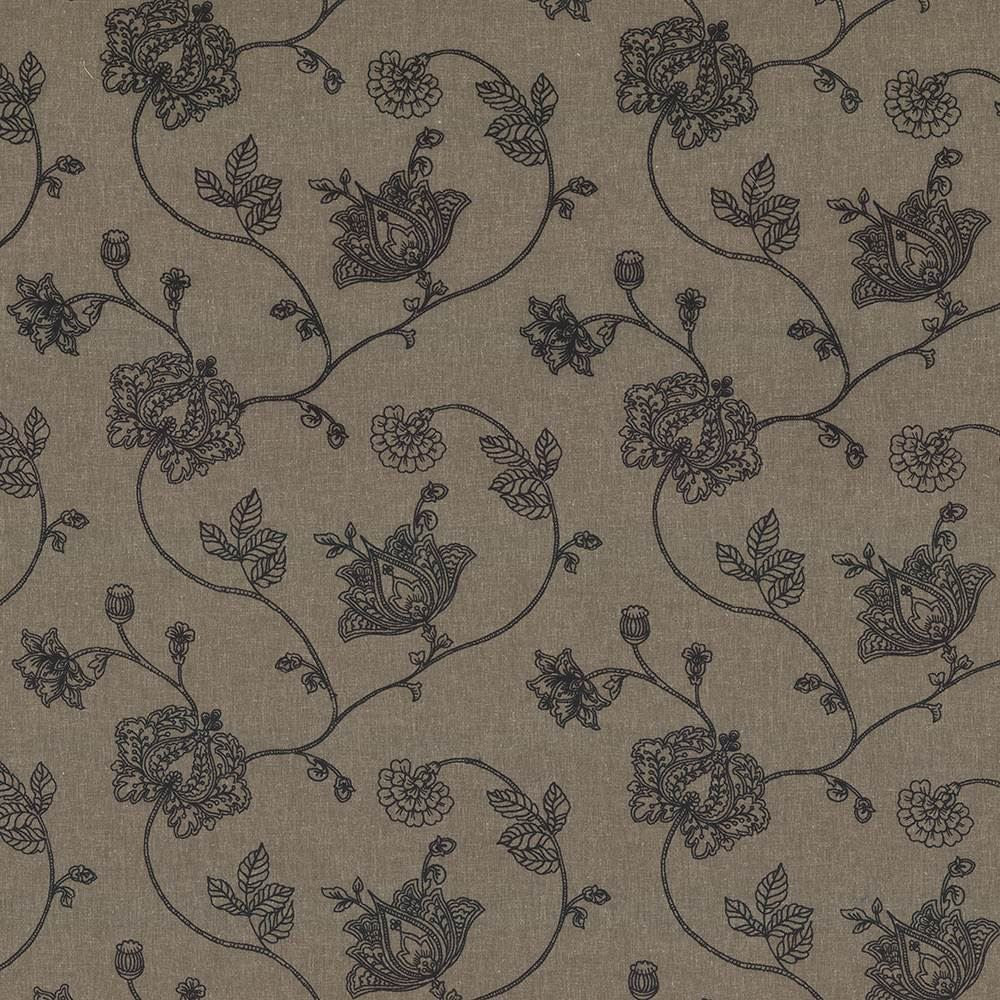 Devon Garden Granite  by Kasmir Designer Fabric 1433 57% Polyester
28% Cotton
15% Linen
Embroidery
100% Cotton
 INDIA Not Tested Horizontal: 17 2/8 inches and Vertical: 12 4/8 inches 51  - Swanky Fabrics -