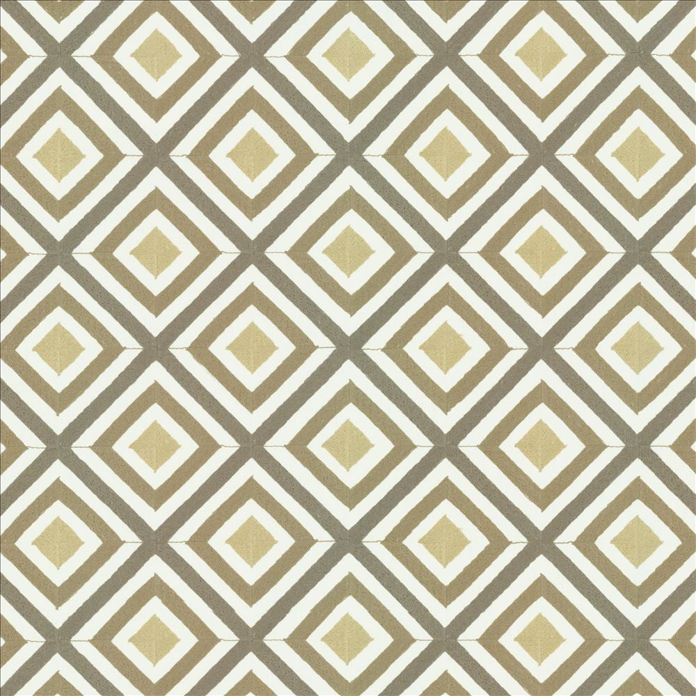 Diamond Lattice Metallic by Kasmir Designer Fabric 1457 52% Cotton
48% Polyester
 INDIA </p><p>Repeat: Horizontal: 4 5/8 inches and Vertical: 4 5/8 inches 54 - Swanky Fabrics -