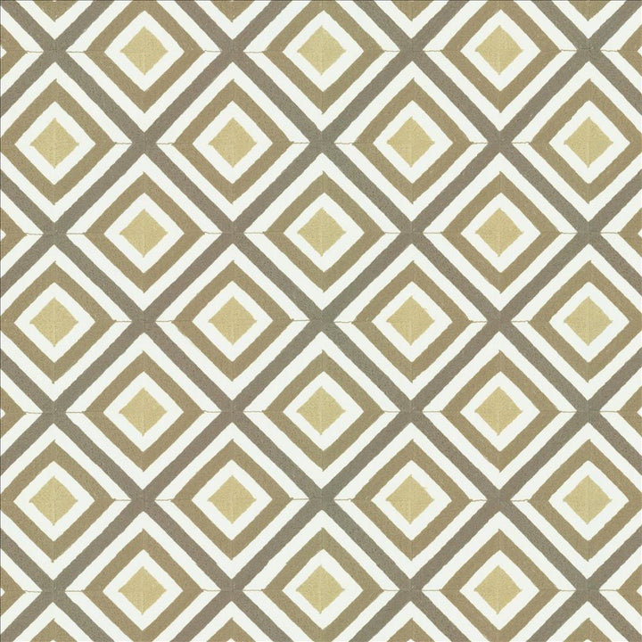 Diamond Lattice Metallic by Kasmir Designer Fabric 1457 52% Cotton
48% Polyester
 INDIA 30,000 Wyzenbeek Double Rubs </p><p>Repeat: Horizontal: 4 5/8 inches and Vertical: 4 5/8 inches 52 - Swanky Fabrics -