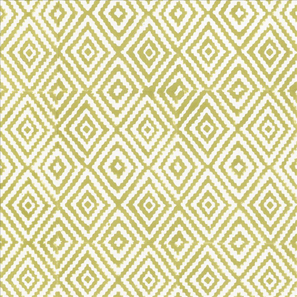 Diamond Steps Kiwi by Kasmir Designer Fabric 5124 90% Cotton 10% Linen INDIA Not Tested Horizontal: 3 4/8 inches and Vertical: 4 2/8 inches 54 - Swanky Fabrics -