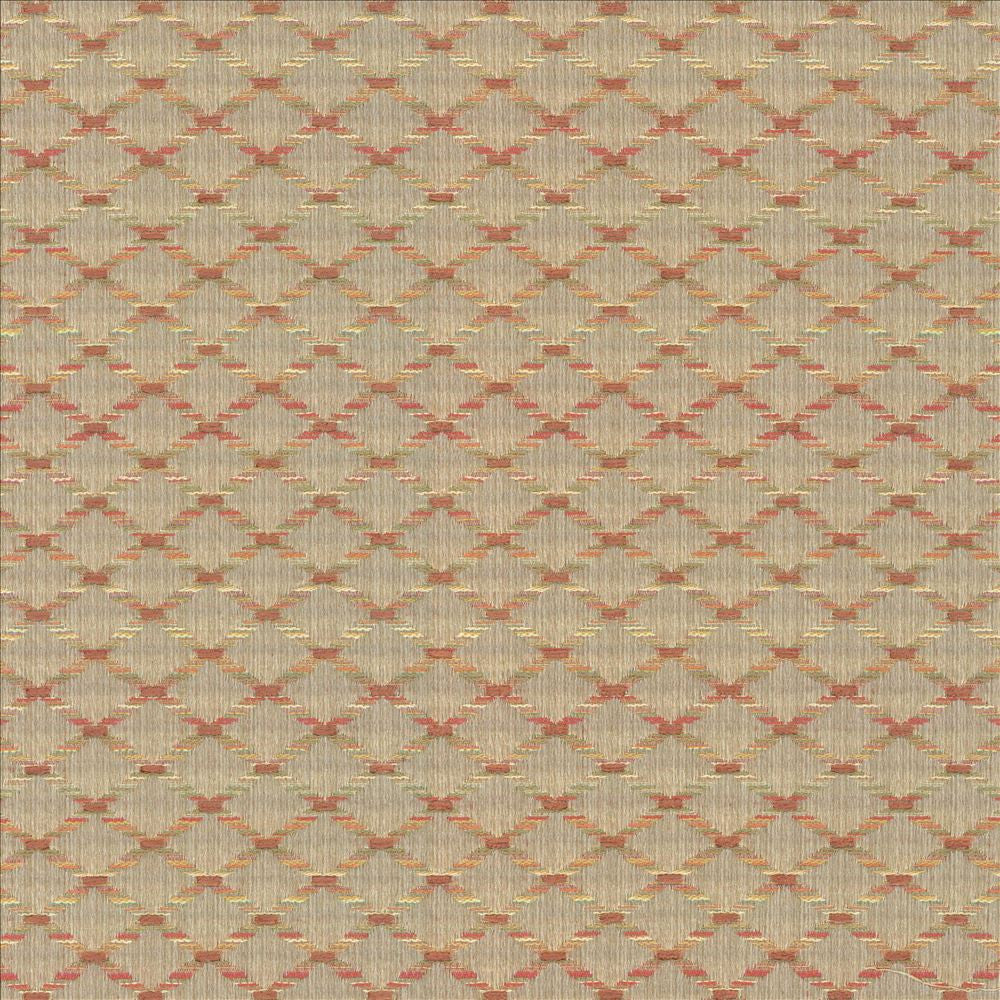 Diamonside Watermelon by Kasmir Designer Fabric 5087 55% Polyester
45% Rayon
 CHINA </p><p>Repeat: Horizontal: 1 2/8 inches and Vertical: 4/8 inches 55 - Swanky Fabrics -