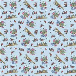 Kasmir Fabric Diddly Bottles Marvelous Blue