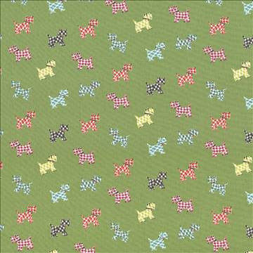 Dog Days Sprout by Kasmir Designer Fabric 5074 100% Cotton USA 15,000 Wyzenbeek Double Rubs H: 27 inches, V: 13 4/8 inches 54 - Swanky Fabrics - Kasmir