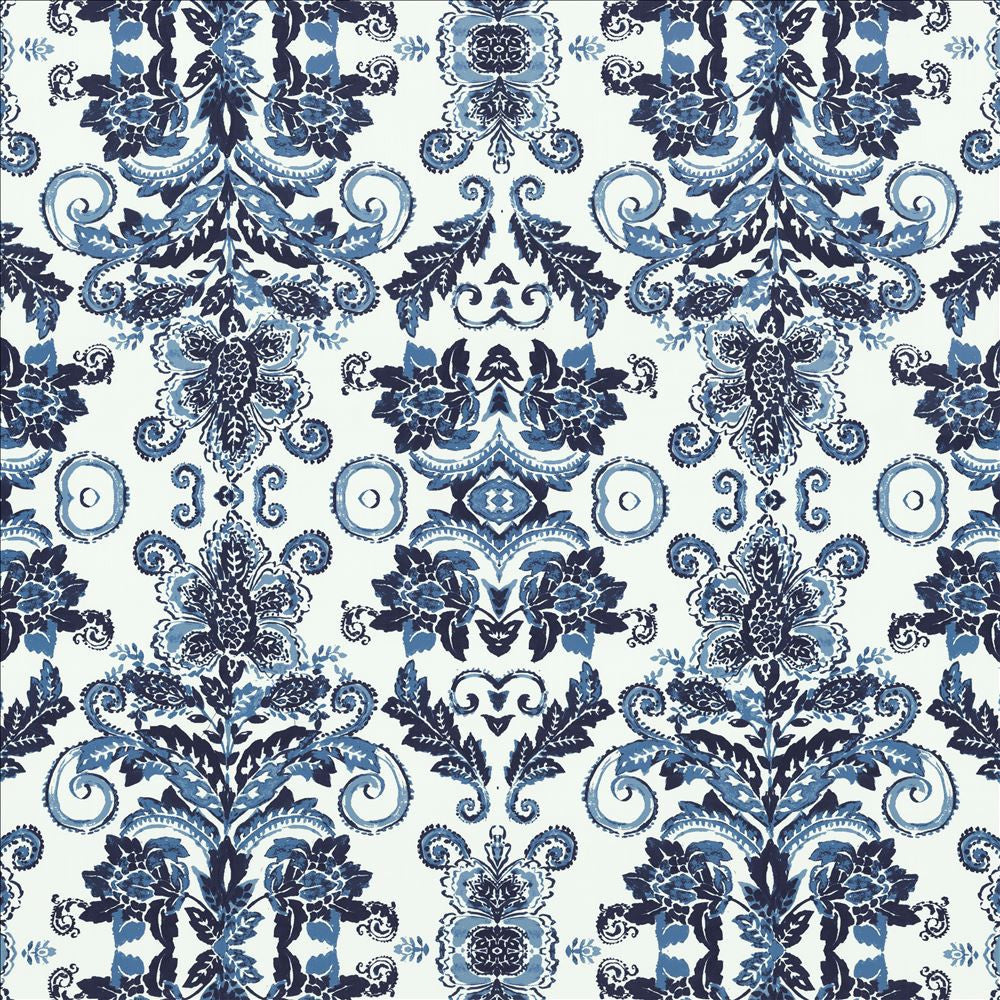 Doncaster Indigo  by Kasmir Designer Fabric 1458 100% Cotton
 CHINA 11,500 Wyzenbeek Double Rubs Horizontal: 48 4/8 inches and Vertical: 46 inches 56  - Swanky Fabrics -