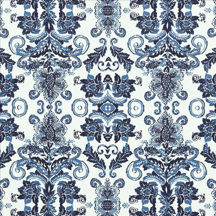 Doncaster Indigo  by Kasmir Designer Fabric 1458 100% Cotton
 CHINA 11,500 Wyzenbeek Double Rubs Horizontal: 48 4/8 inches and Vertical: 46 inches 56  - Swanky Fabrics -