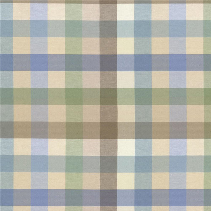 Dupuy Check Mineral by Kasmir Designer Fabric 5082 53% Cotton
47% Polyester
 TAIWAN </p><p>Repeat: Horizontal: 13 4/8 inches and Vertical: 13 4/8 inches 55 - Swanky Fabrics -