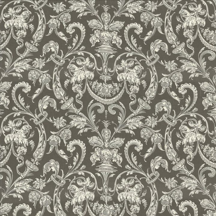 Eastover Garden Graphite  by Kasmir Designer Fabric 1433 100% Linen
 USA 9,000 Wyzenbeek Double Rubs Horizontal: 54 inches and Vertical: 30 inches 54  - Swanky Fabrics -