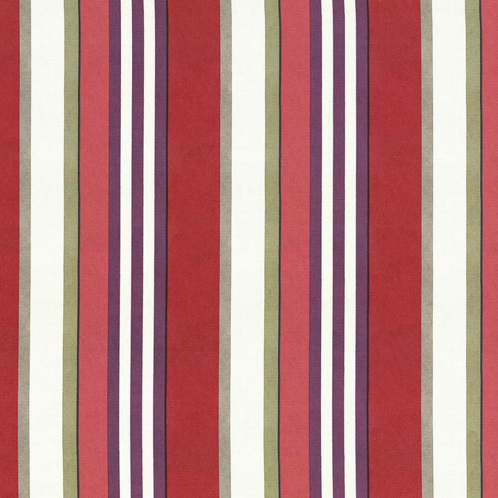 Edgemere Stripe Berry  by Kasmir Designer Fabric 5075 100% Cotton
 UNITED KINGDOM Not Tested Horizontal: 13 5/8 inches and Vertical: N/A 54  - Swanky Fabrics -