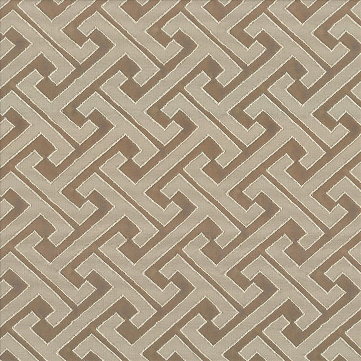 Edo Fret Taupe by Kasmir Designer Fabric 5084 100% Polyester
 CHINA </p><p>Repeat: Horizontal: 2 2/8 inches and Vertical: 2 inches 57 - Swanky Fabrics -