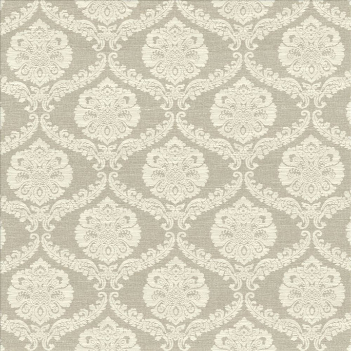 Elegant Sterling by Kasmir Designer Fabric 1451 60% Viscose
40% Polyester
 CHINA </p><p>Repeat: Horizontal: 15 3/8 inches and Vertical: 13 6/8 inches 56 - Swanky Fabrics -